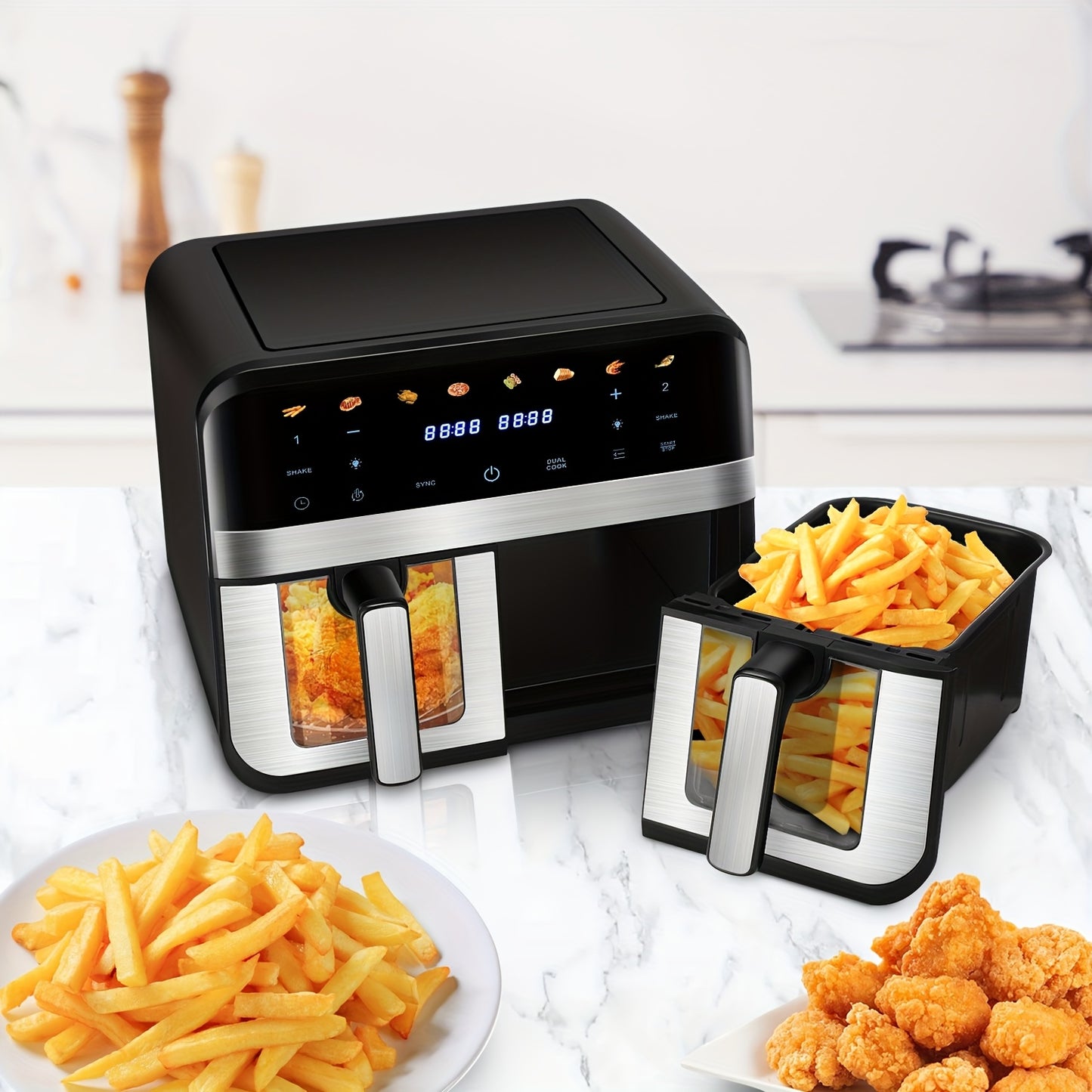 Kehot Dual Compartment Air Fryer – Snel, Slim & Smakelijk Koken