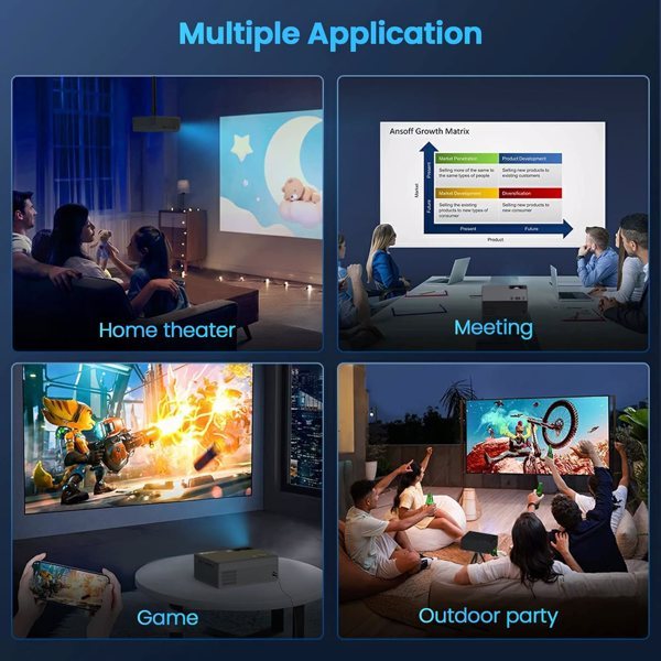 1080P WiFi Bluetooth Projector