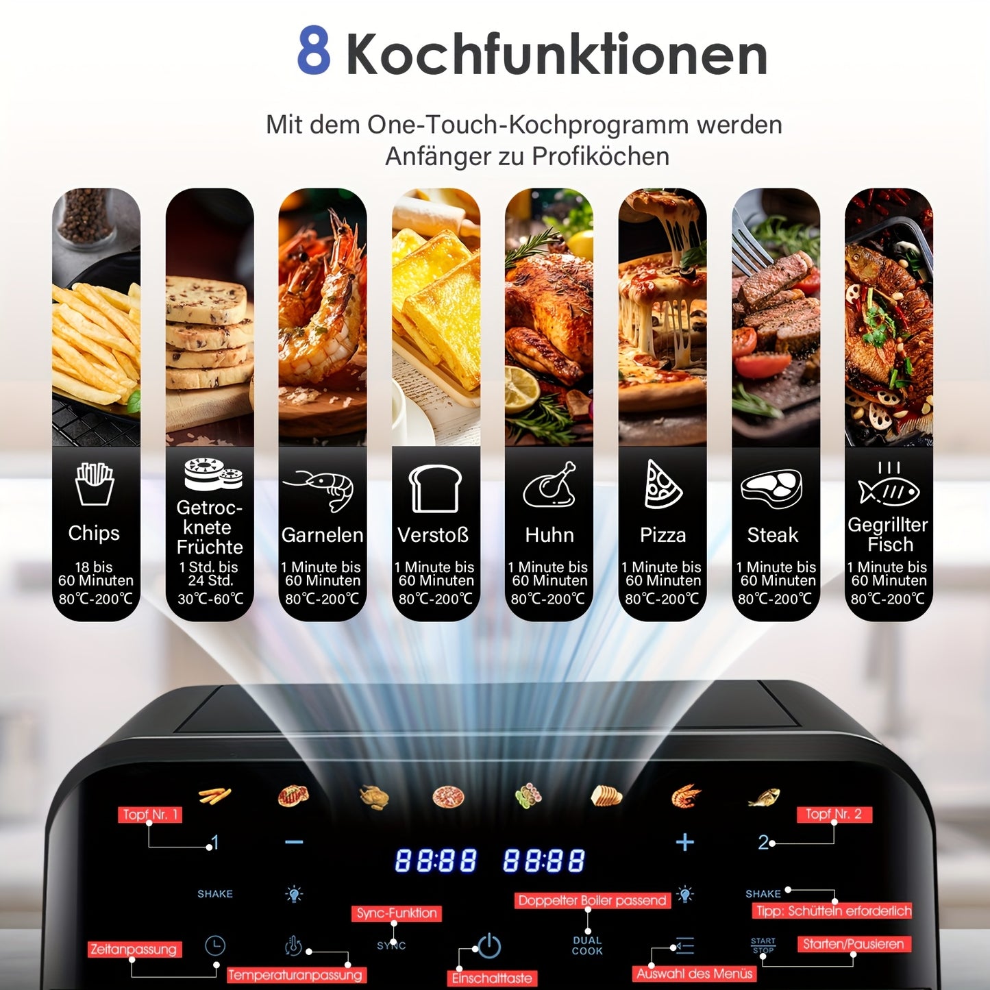 Kehot Dual Compartment Air Fryer – Snel, Slim & Smakelijk Koken
