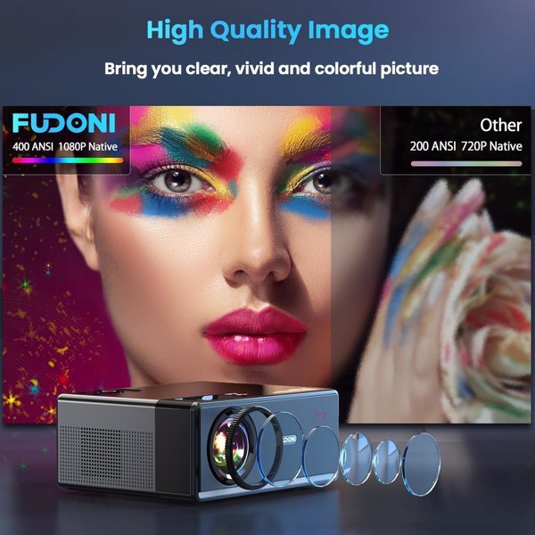 1080P WiFi Bluetooth Projector