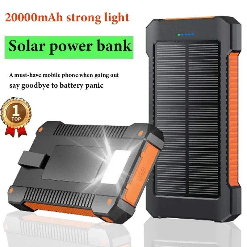 20000mAh Solar Powerbank - Je Altijd Opladende Outdoor Redder