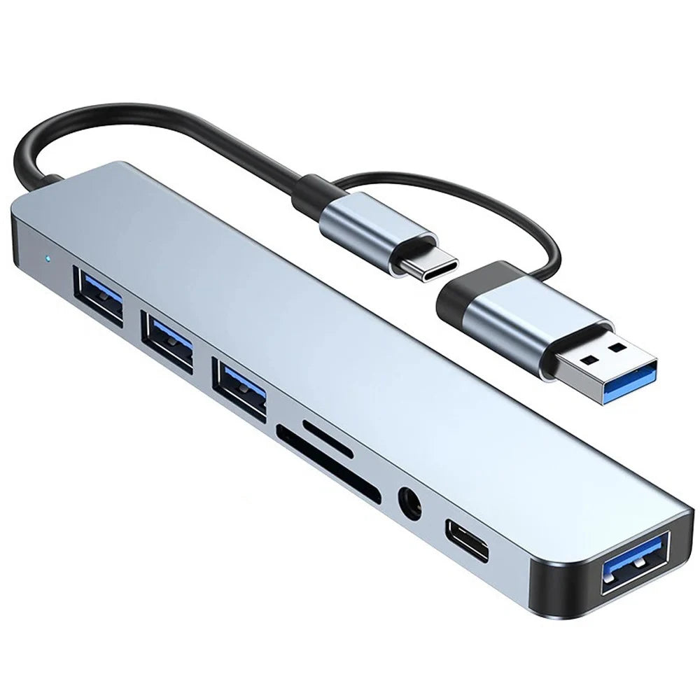 8-in-1 USB-C Hub: Snel, Handig & Alles-in-Één!