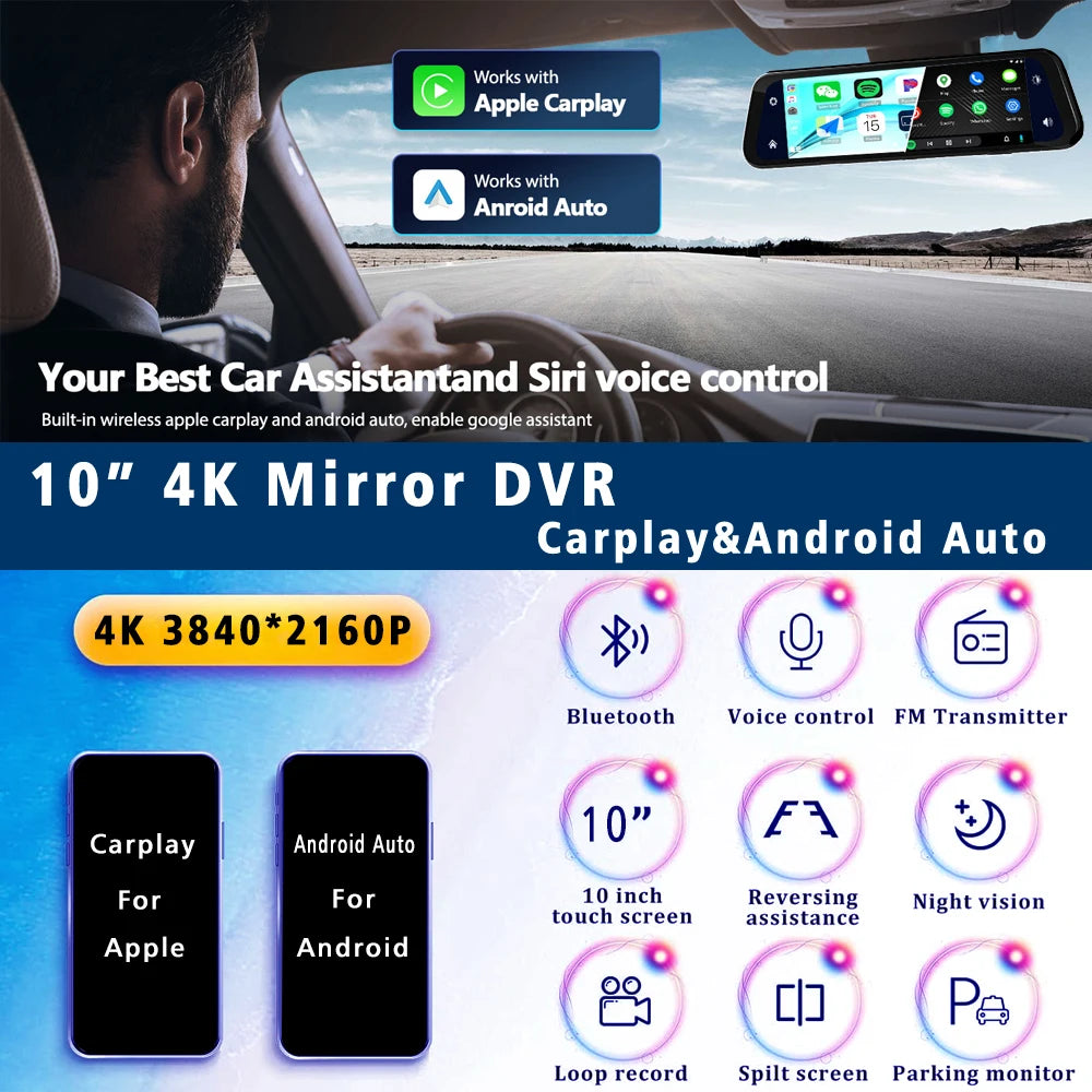 OLESED 10" 4K Dashcam
