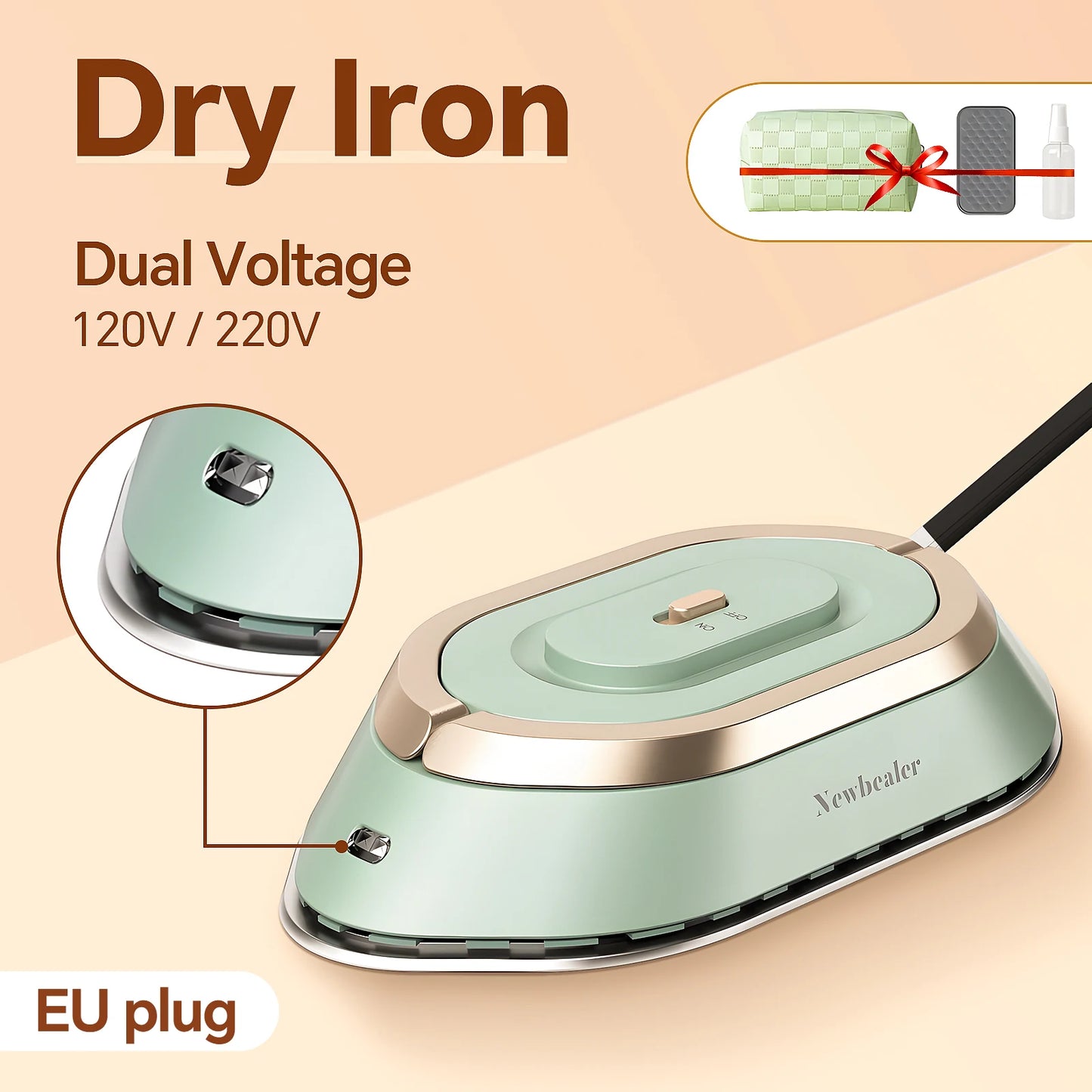 Yunchi Mini Travel Iron – Snel & Handig, Overal Gladde Kleding!