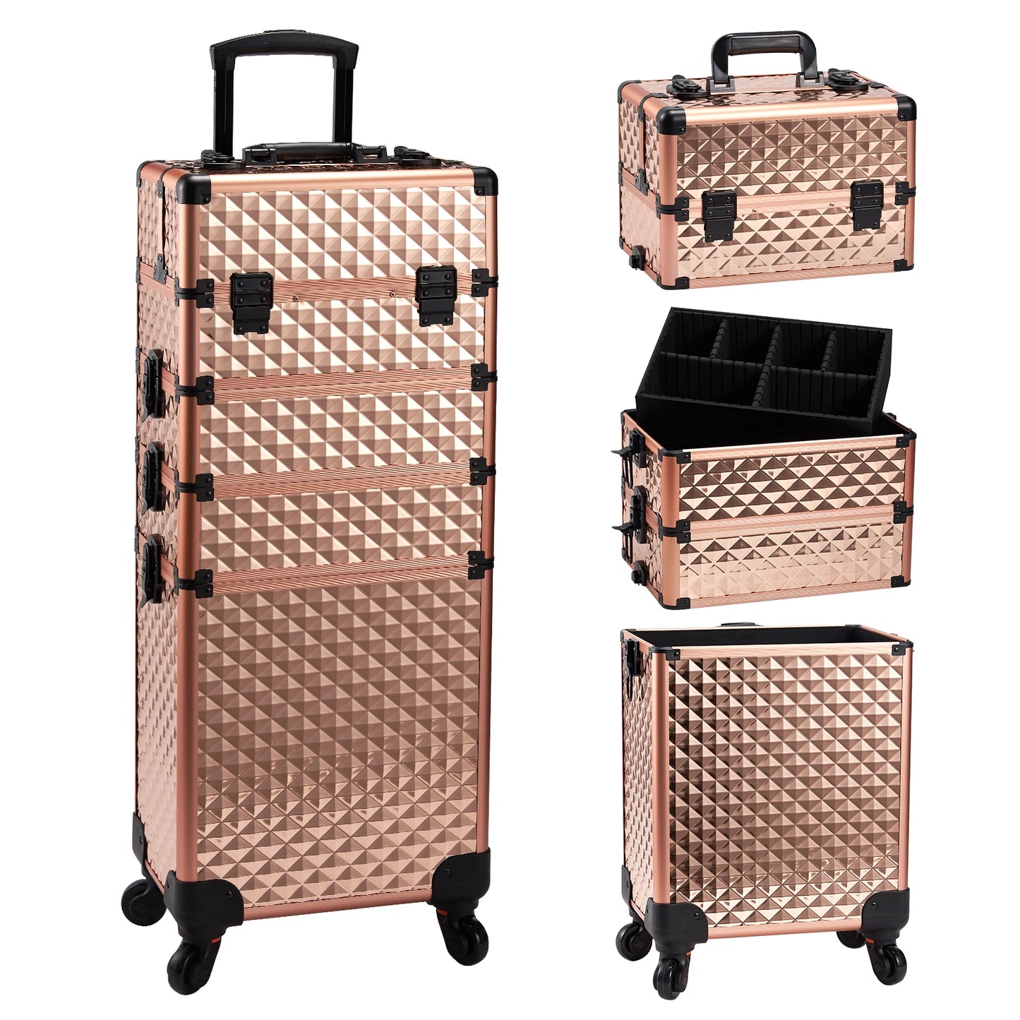 Joligrace Make-up Koffer – 4-in-1 Professionele Beauty Trolley