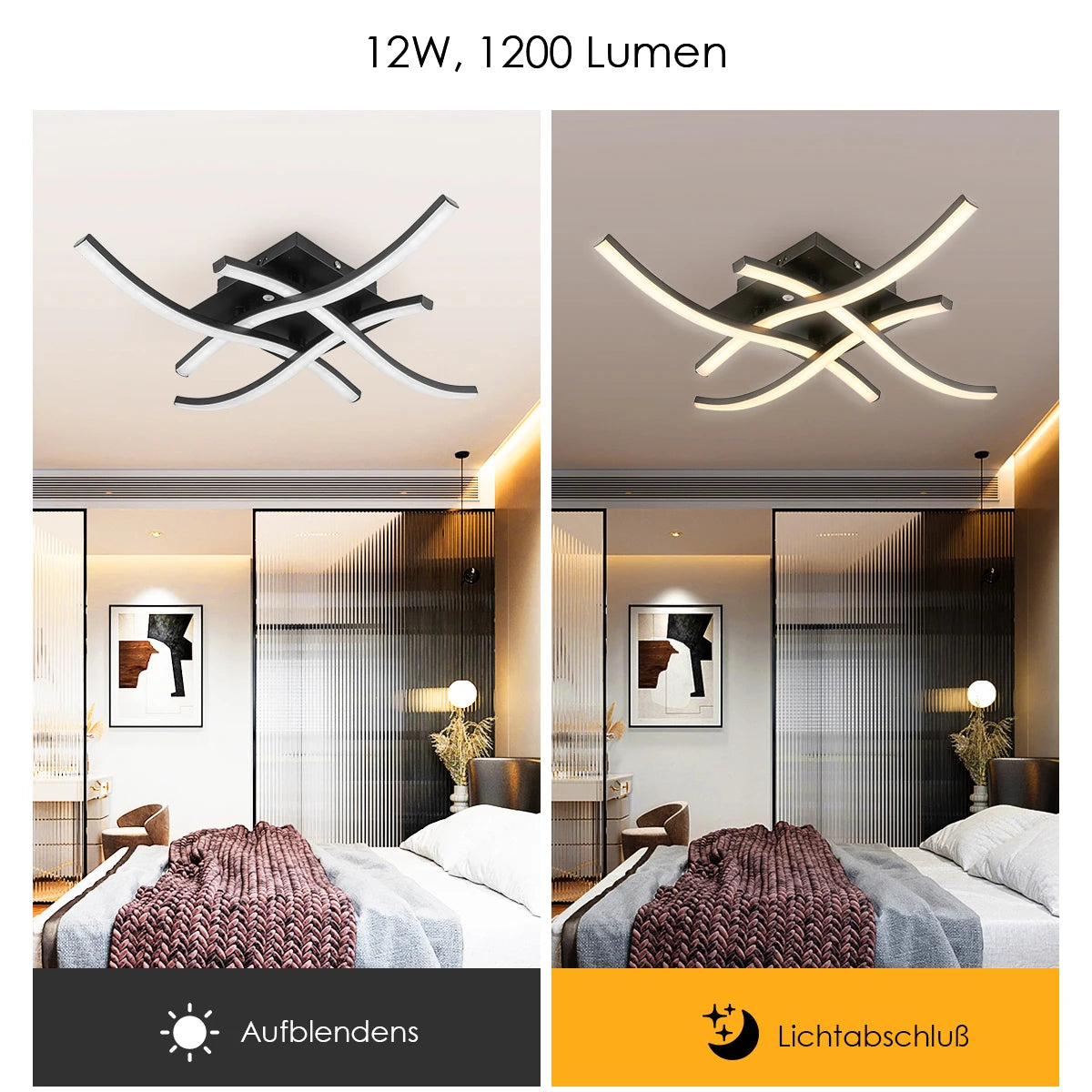 Moderne 4-Flammige LED-Deckenleuchte