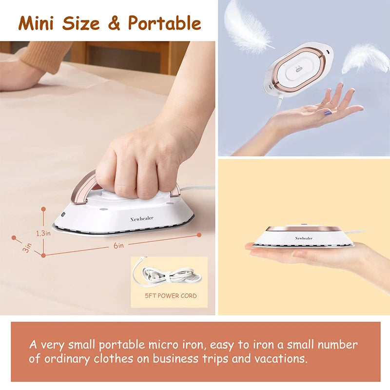 Yunchi Mini Travel Iron – Snel & Handig, Overal Gladde Kleding!