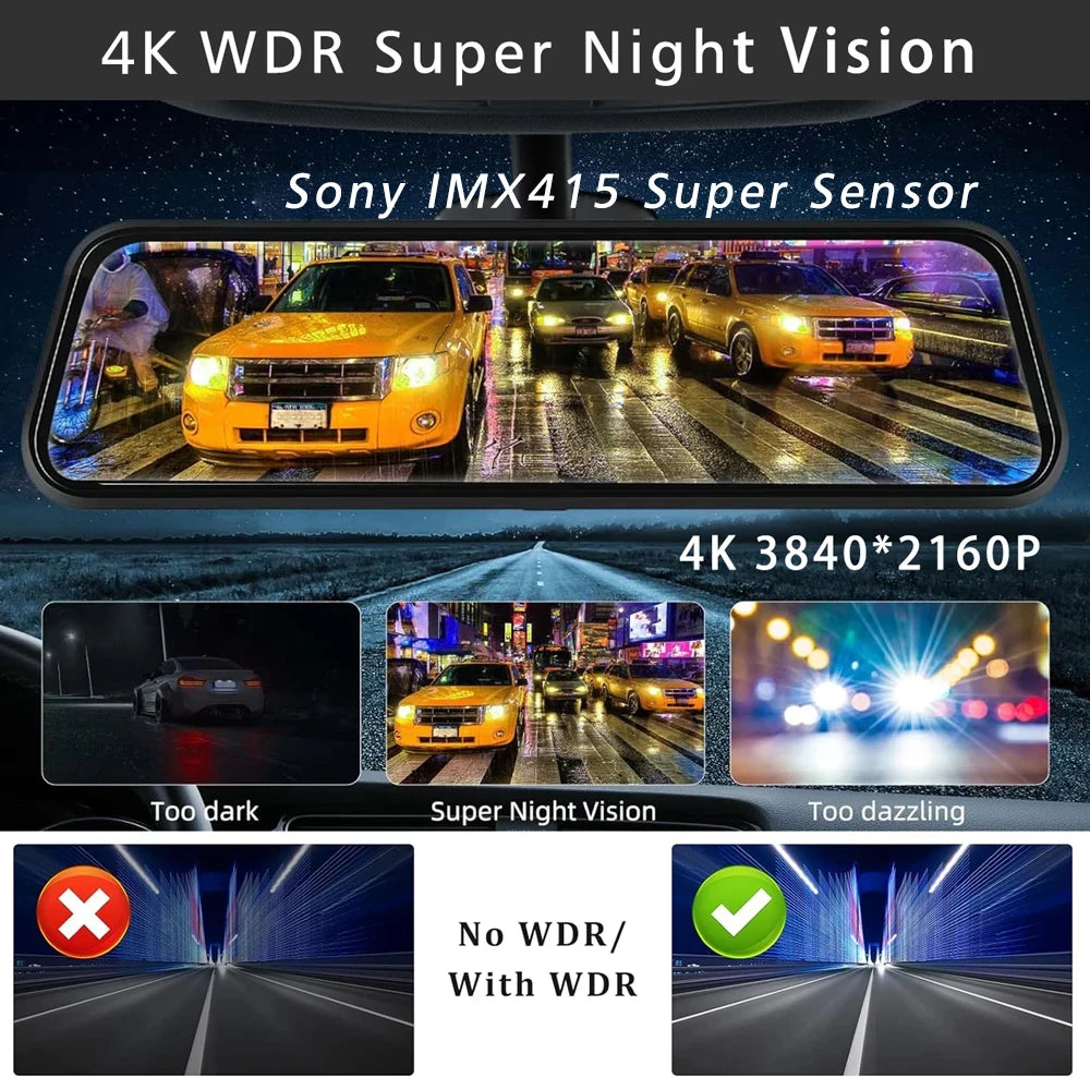 OLESED 10" 4K Dashcam