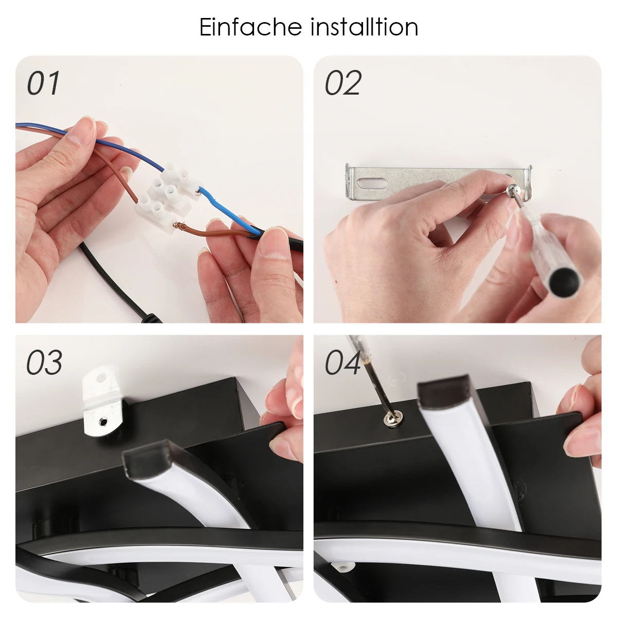 Moderne 4-Flammige LED-Deckenleuchte