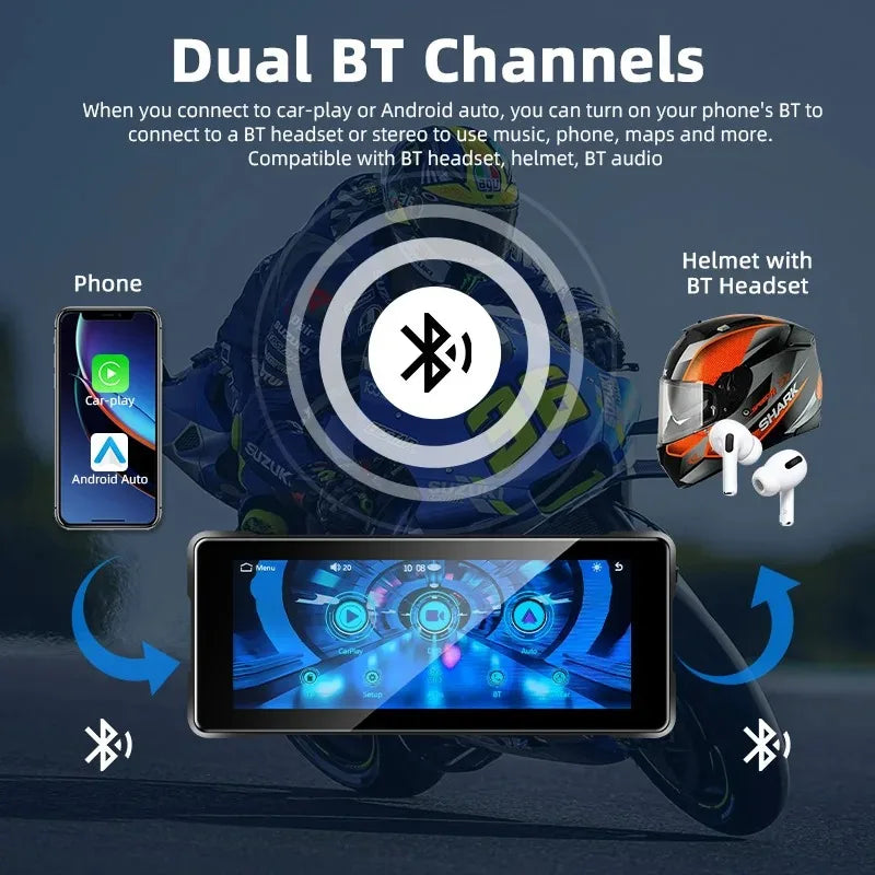 7-inch Motor GPS Navigatiesysteem - Draadloos CarPlay & Android Auto