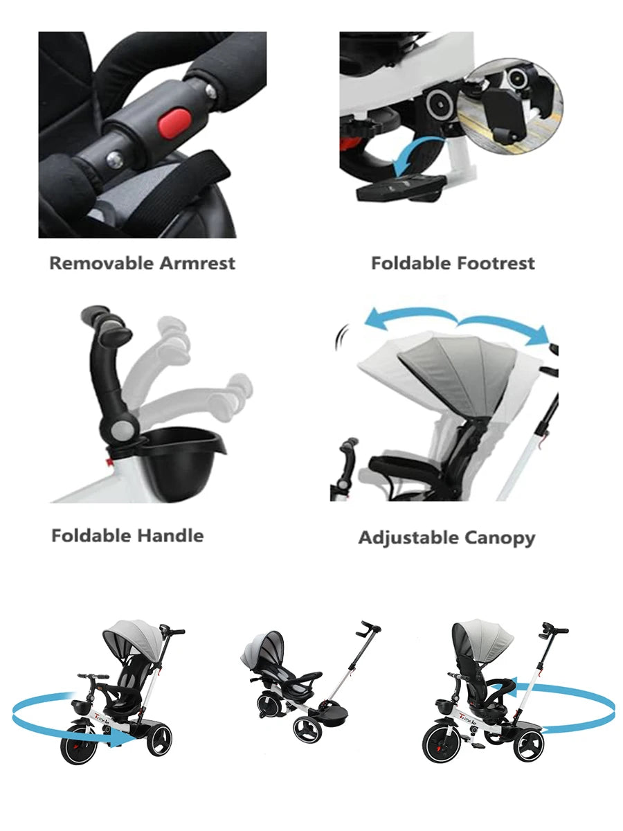 6-in-1 Baby Loopfiets & Driewieler