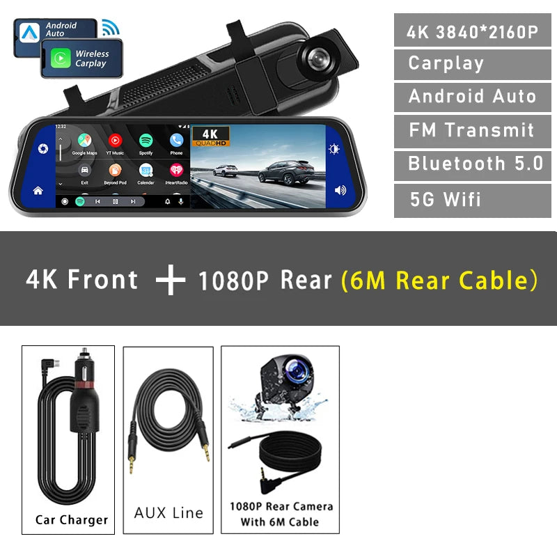OLESED 10" 4K Dashcam