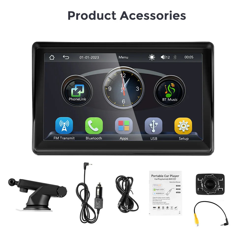 7-inch Draadloze CarPlay & Android Auto Autoradio
