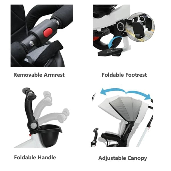 6-in-1 Baby Loopfiets & Driewieler