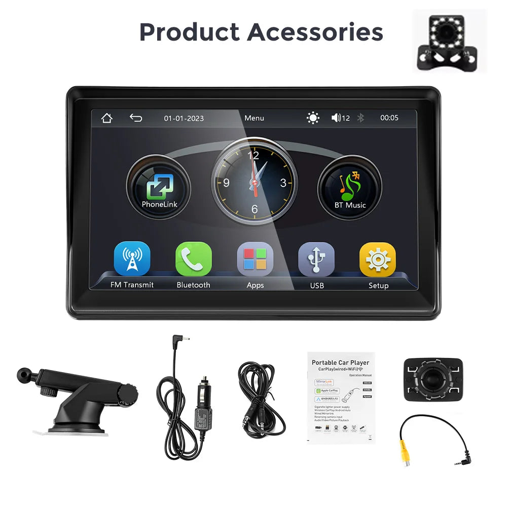 7-inch Draadloze CarPlay & Android Auto Autoradio