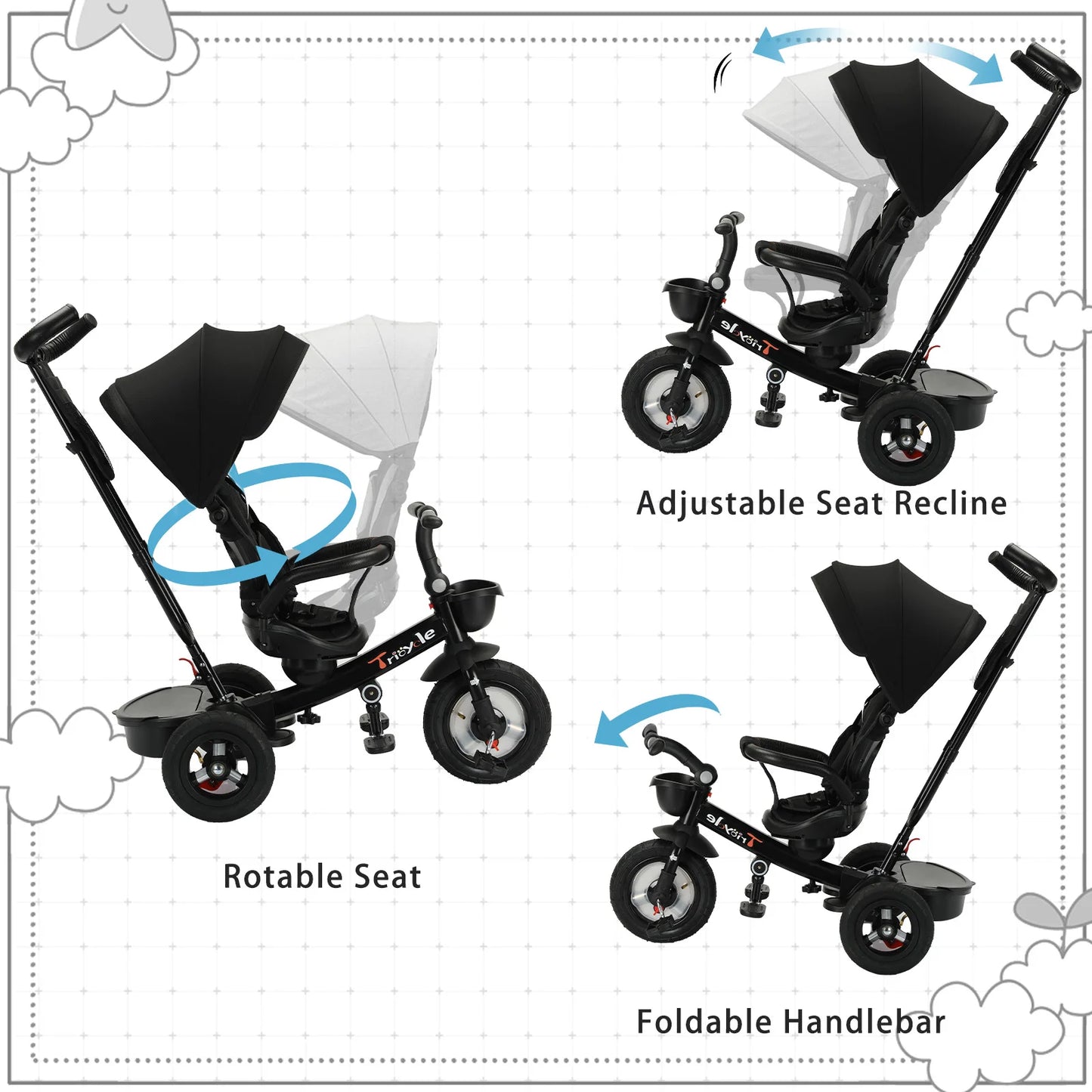 6-in-1 Baby Loopfiets & Driewieler