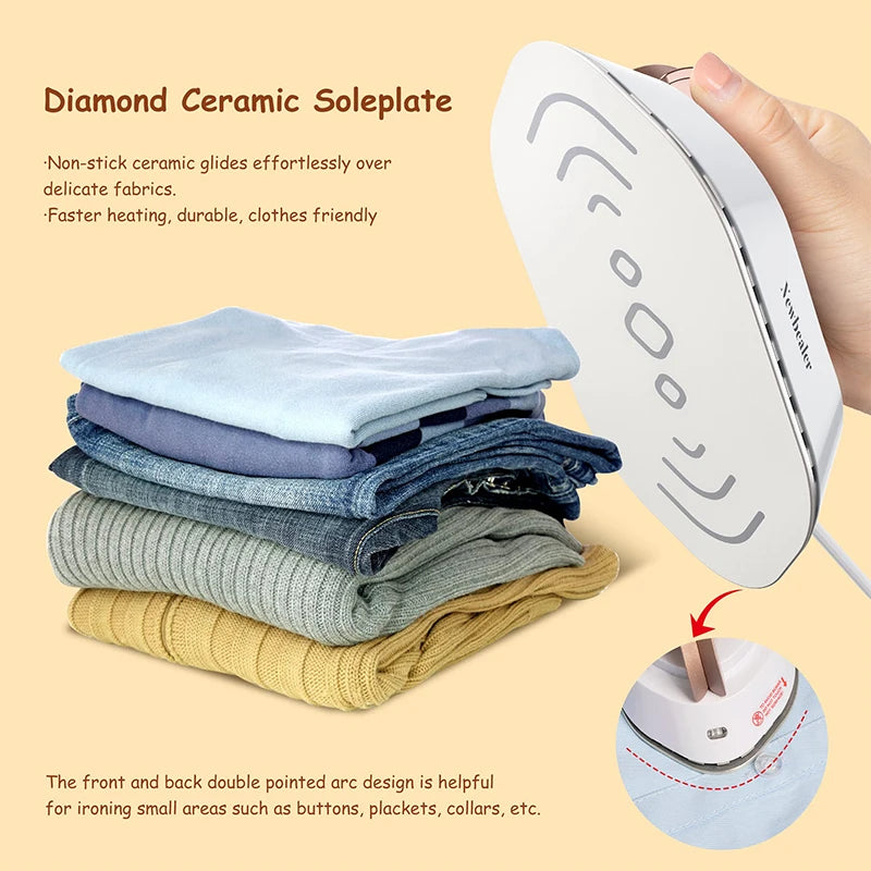 Yunchi Mini Travel Iron – Snel & Handig, Overal Gladde Kleding!
