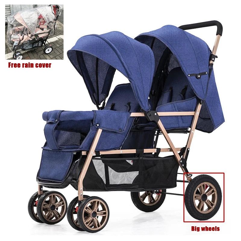 Lichte Dubbele Buggy met Twee Stoelen