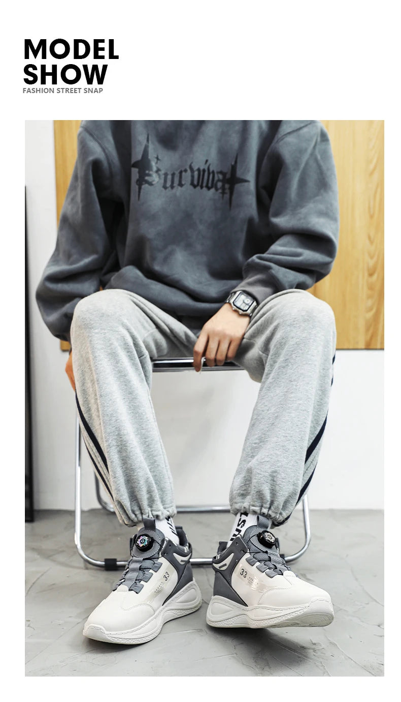 Moderne Herensneakers met Draaibare Sluiting