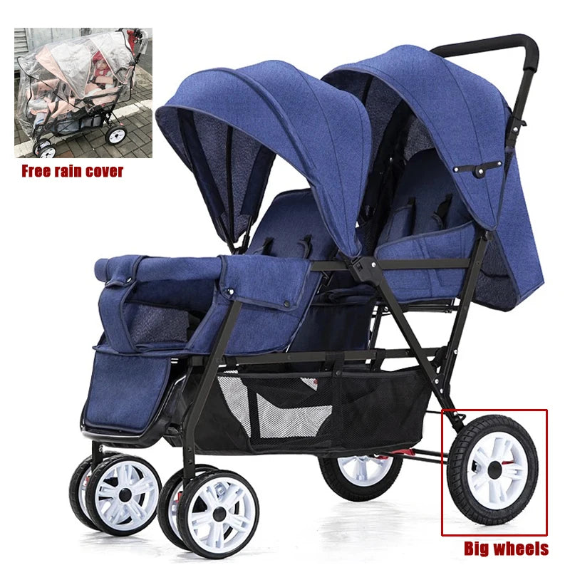 Lichte Dubbele Buggy met Twee Stoelen