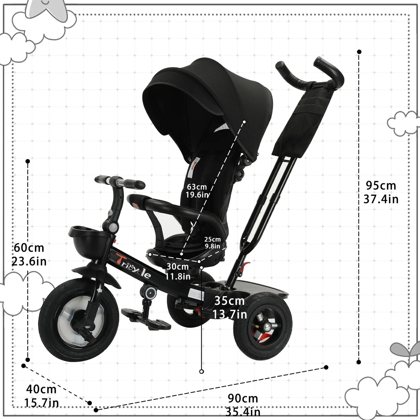 6-in-1 Baby Loopfiets & Driewieler