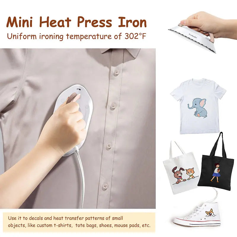 Yunchi Mini Travel Iron – Snel & Handig, Overal Gladde Kleding!
