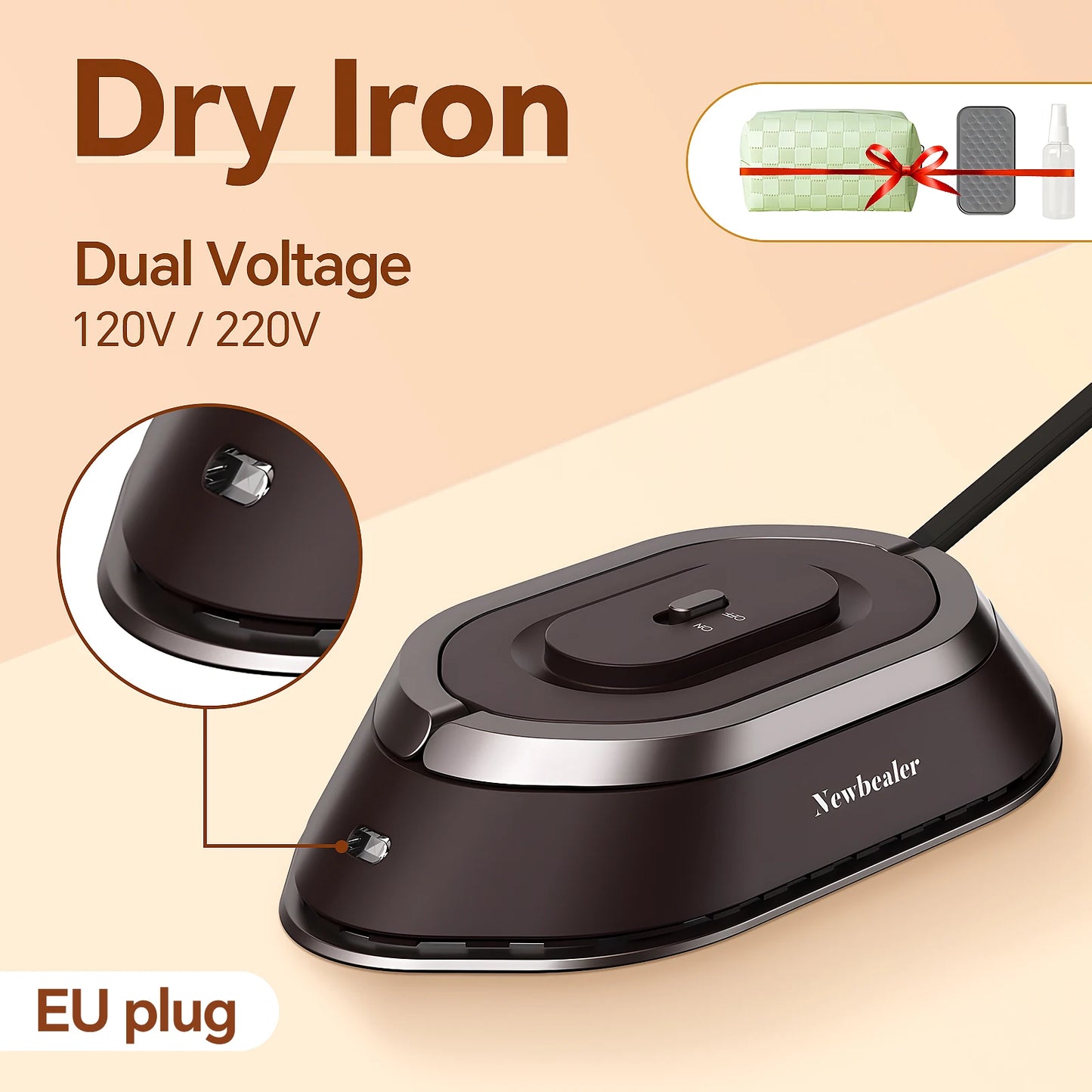 Yunchi Mini Travel Iron – Snel & Handig, Overal Gladde Kleding!