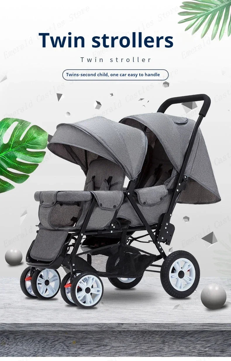 Lichte Dubbele Buggy met Twee Stoelen