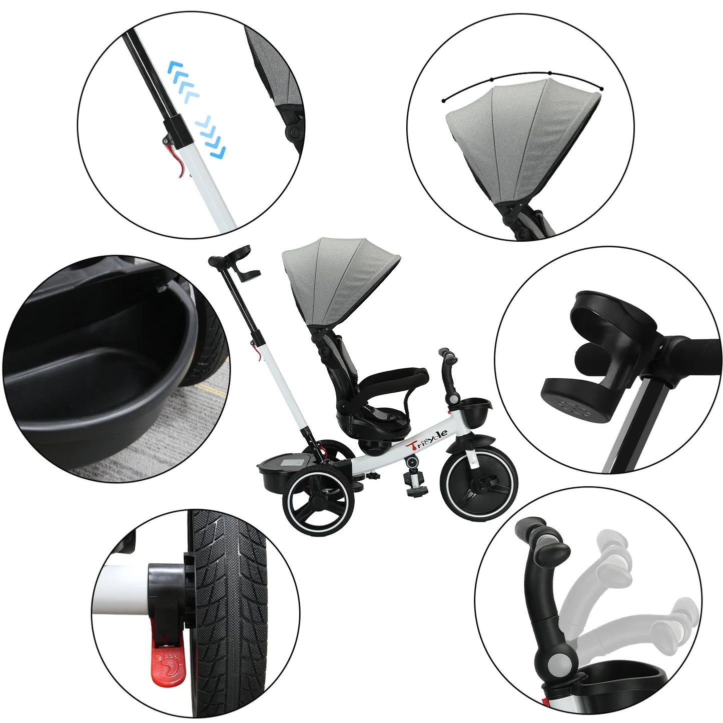 6-in-1 Baby Loopfiets & Driewieler