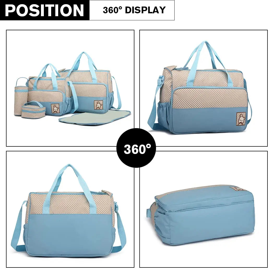 Miss Lulu Baby Wrap Bag Set – 5-delige Luierentas met Accessoires
