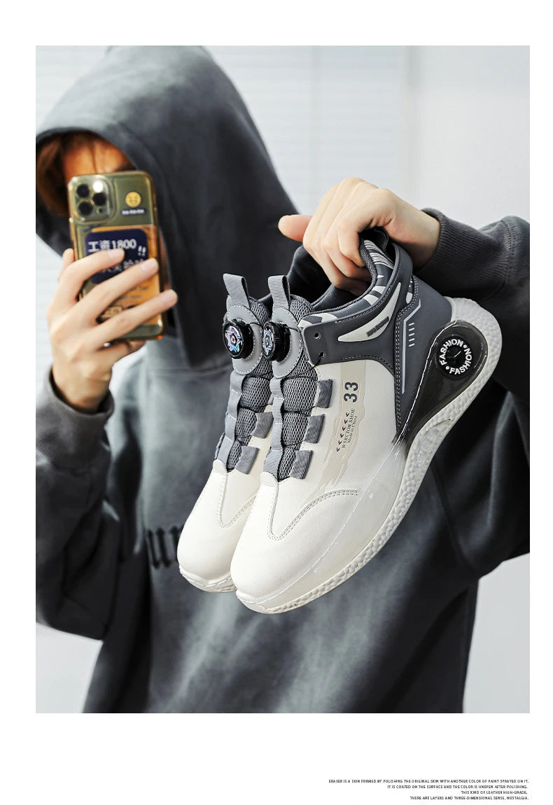 Moderne Herensneakers met Draaibare Sluiting
