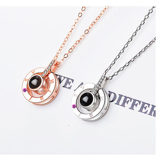 Projectie Ketting "100 Talen Ik Hou Van Jou" - Romantisch Damesjuweel