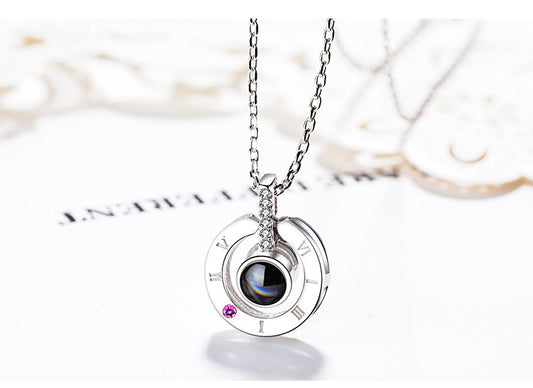 Projectie Ketting "100 Talen Ik Hou Van Jou" - Romantisch Damesjuweel