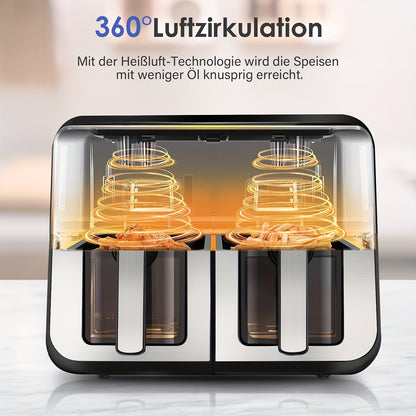 Kehot Dual Compartment Air Fryer – Snel, Slim & Smakelijk Koken