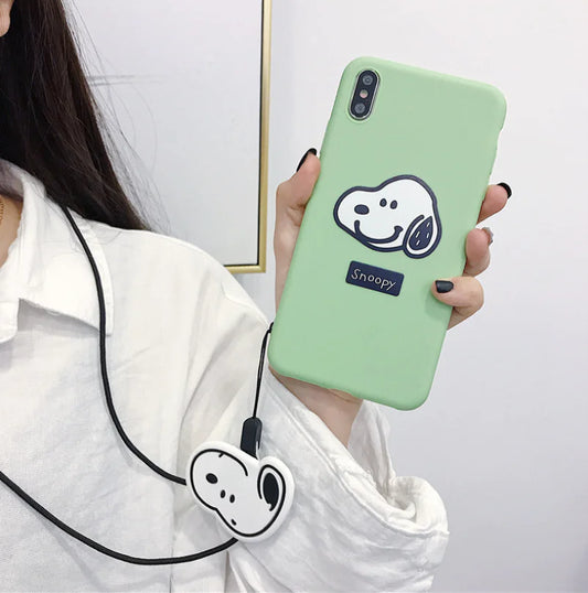 Schattige Snoopy Telefoonhoesje met Stand