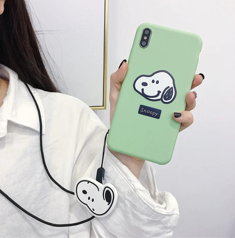 Schattige Snoopy Telefoonhoesje met Stand