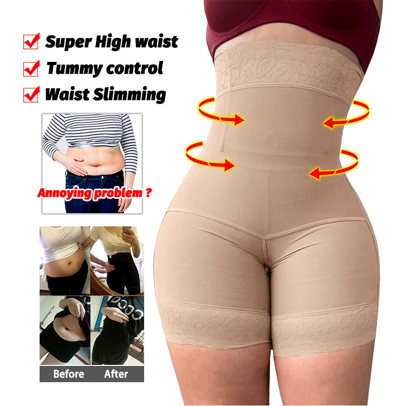 High-Compression Crotchless Shapewear Shorts