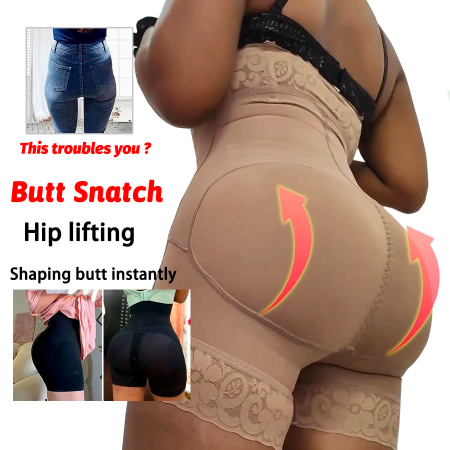High-Compression Crotchless Shapewear Shorts