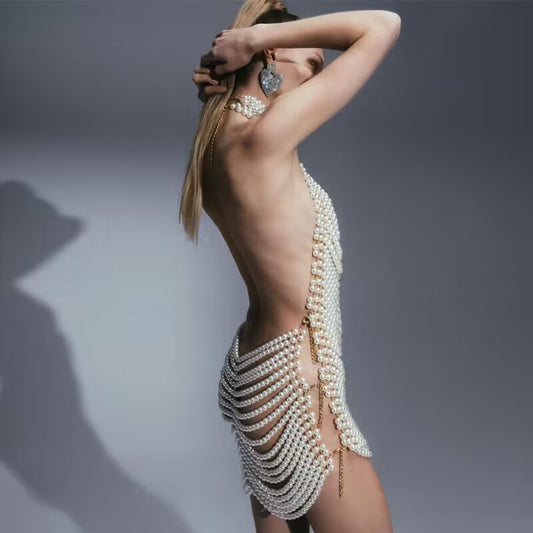 Elegante Pailletten Feestjurk met Halterneck