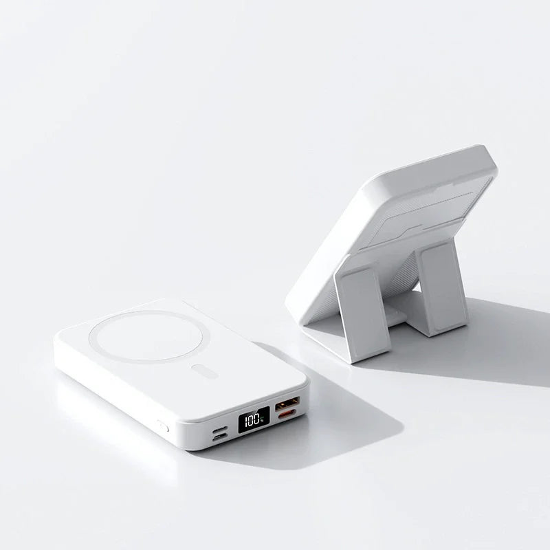 Draadloze Powerbank met Snel Laden en Handig Standaard