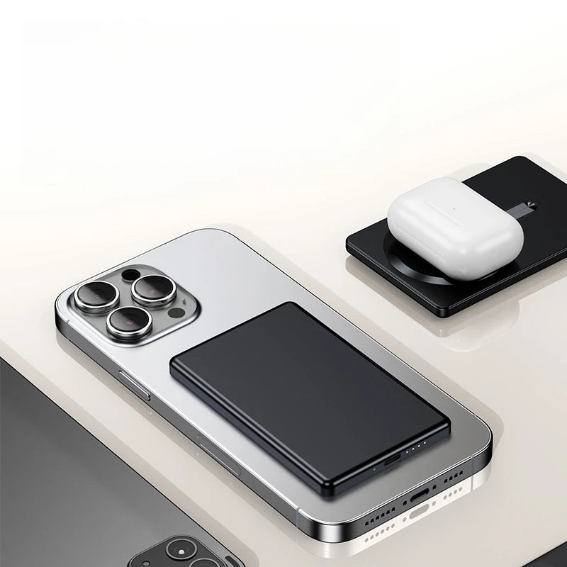 10000mAh MagSafe Power Bank – Ultradun, Draadloos en Razendsnel Opladen voor iPhone