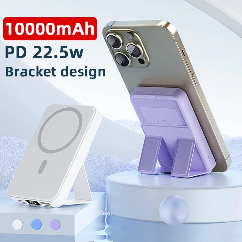 Draadloze Powerbank met Snel Laden en Handig Standaard