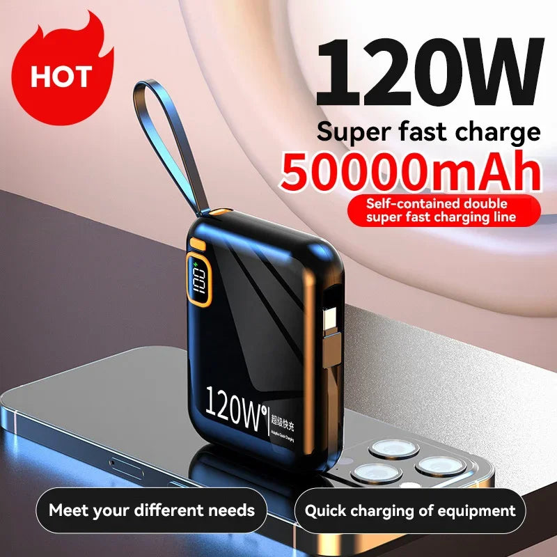 Ultieme 50.000mAh Powerbank – Razendsnel Opladen, Overal & Altijd!