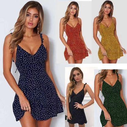 Strak Polkadot Zomerjurkje