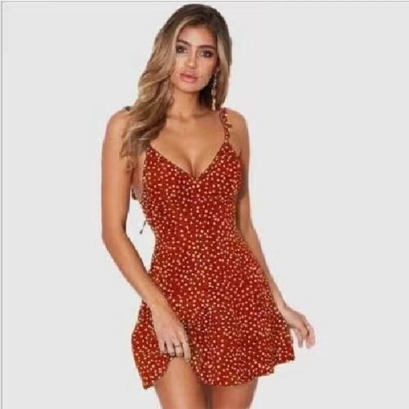 Strak Polkadot Zomerjurkje