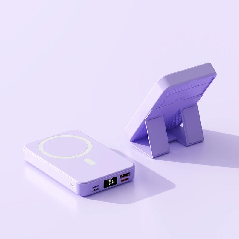 Draadloze Powerbank met Snel Laden en Handig Standaard