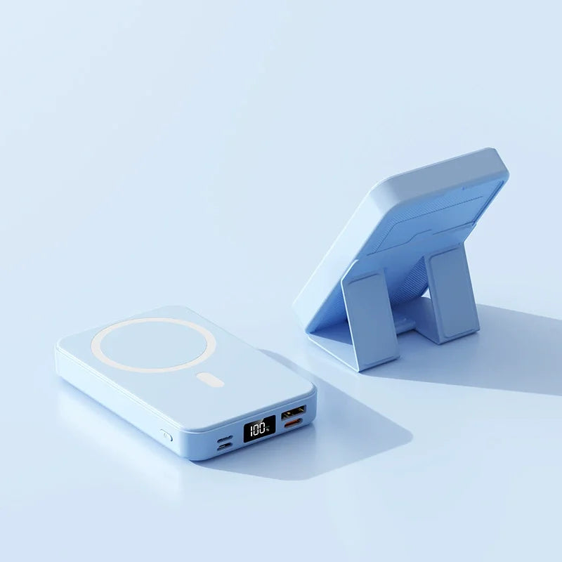 Draadloze Powerbank met Snel Laden en Handig Standaard