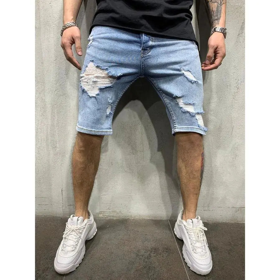 Stoere Slim Fit Denim met Gaten
