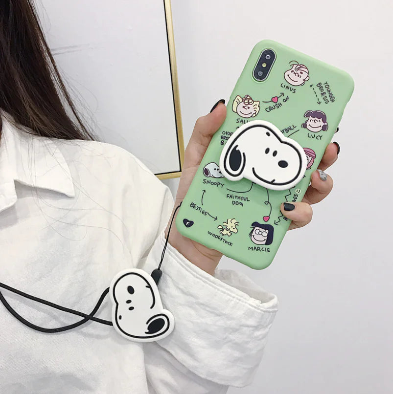 Schattige Snoopy Telefoonhoesje met Stand