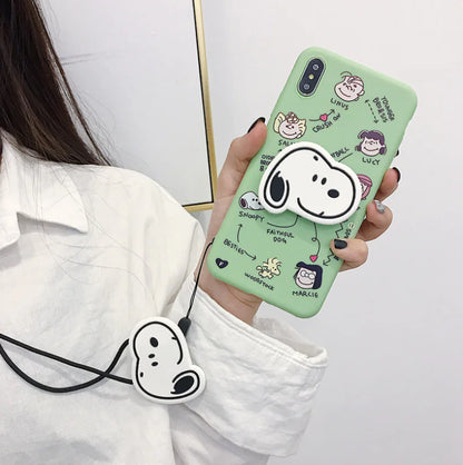 Schattige Snoopy Telefoonhoesje met Stand